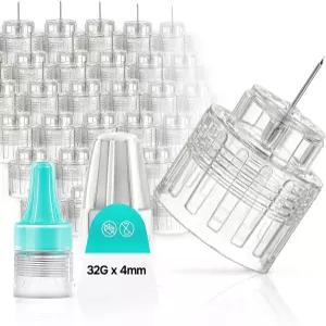 코케어 플러스 펜 팁 32G x 4mm 100개 호환 가능한 장치용 트위스트 온 디자인 플랫 베이스 하우징