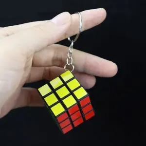 3x3 컬러 루빅스큐브 3cmx3cmx3cm 휴대용 키체인 퍼즐 (WF5E8F1)