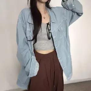 패션 오버핏 여성 데님 자켓 데일리 청자켓 가을 아우터