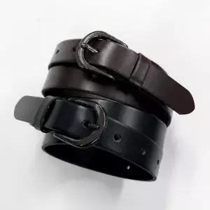 플럼도트 25mm 이탈리아 통가죽 어반 블랙 벨트 HN13 남녀공용