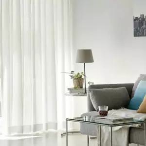고품질 TBZ 소프트 파스텔 쉬폰커튼 크림 나비주름 75x230cm 1장 사계...