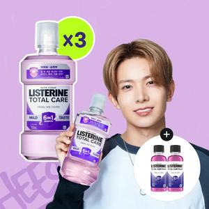 리스테린 토탈케어 마일드 750ml, 3개 + 증정(토탈케어 플러스 100ml, 1개)
