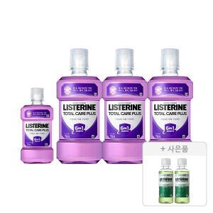 리스테린액 토탈케어 플러스 750ml, 3개+250ml, 1개+증정(토탈케어 플러스 100ml, 1개)