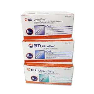 BD 울트라파인 인슐린 주사기 0.3mL 0.5mL 1mL 1박스 100개입