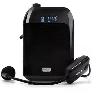 NEKO 무선마이크 무선 UHF 멀티미디어 앰프 마이크 NKUA400S 검정