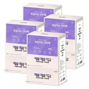 키스해링 보습 페이셜 티슈,미용티슈 200매 3입 4팩