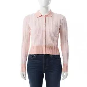 [메종키츠네]MAISON KITSUNE BABY FOX PATCH PLEATED RIBBED CARDIGAN OW00504KT1121-0088 베이비 폭스 ...