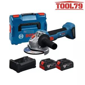 보쉬 GWS18V-8 충전 그라인더 18V 5.0Ah 배터리 2개 100mm 스핀들 M10 브러쉬리스 절단 절삭 연마