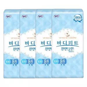 소피생리대 소피 팬티라이너 천연코튼 84개입 4개