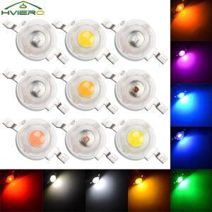 10Pcs 1W 3W 높은 전원 LED 흰색 빨간색 파란색 이미 칩 구슬 110 램프 노란색 120LM Led 장식 다이오드 조명 라인 터 전구 DIY 녹색