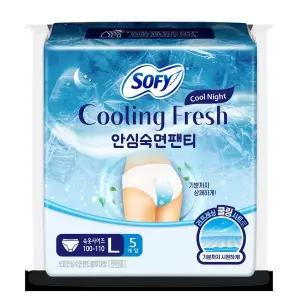 쏘피 쿨링프레쉬 쿨나이트 안심숙면팬티 대형 5P