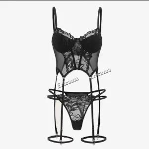 LSexy 세트 한 여성 팬시 속옷 무수정 투명 브래지어 가터 브 붕대 의상 2