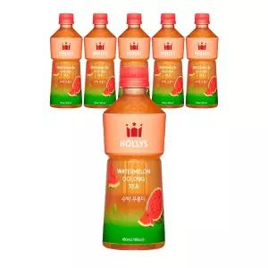 [소비기한 임박] 할리스 수박우롱티 450ml, 6개