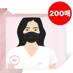 프로월드컵 마스크 PWX 중형 블랙 200매 여름 실내