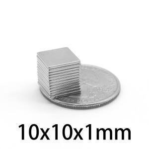 10x10x1mm 가정용 냉장고 사무실용 초강력 사각 자석 DIY