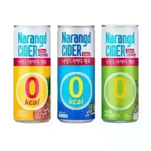 나랑드사이다 제로 모음전 오리지널 그린애플 파인애플 345ml 24개
