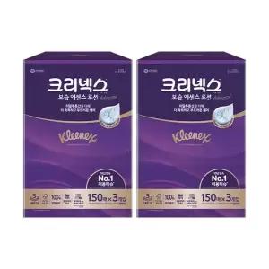 크리넥스 보습에센스 로션 천연펄프 미용티슈 3겹, 150매, 6개