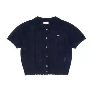 리 LE2602CD63NA 데일리룩 기본템 우먼 스카시 카라 가디건 네이비 6003595