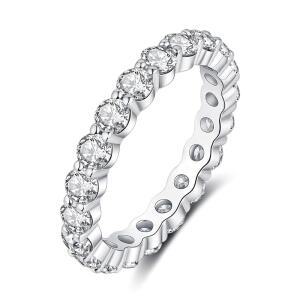 IMOLOVE Moissanite 여성용 웨딩 밴드, 3MM 18K 화이트 골드 도금 스털링 실버 풀 이터니티 링 D 컬러 VVS1 라운드 컷 기념일 약속 주얼리 u2013 샤인 브라이트, 스펜드 라이트