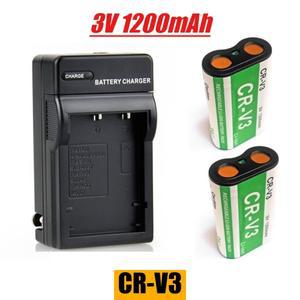 3V 1200mAh CR-V3 카메라 배터리 펜탁스 S30 충전기는 포함되어 있습니다.