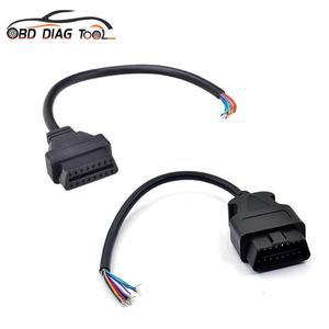 Obd2 16pin 수 플러그 커넥터 자동 스캐너 케이블 obdii 확장 오프닝 2 어댑터