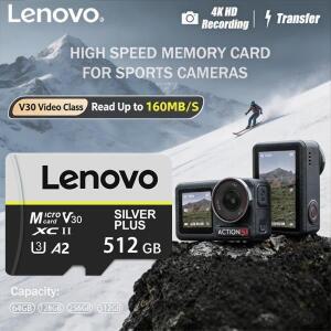 레노버 고속 512GB 마이크로 SD 카드 메모리 TF A2 U3 V30  드론용 4K  지원