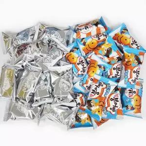 오리온 참붕어빵 오리지날+우유슈크림맛 혼합 29g 50개 개별포장 간식