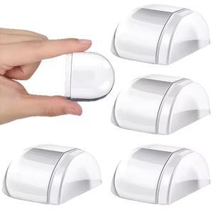 1-8개 투명 도어 스토퍼 셀프 접착식 바닥 장착형 벽 가구 도어 핸들  홈 인테리어 도어 스톱