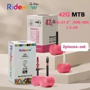 RideNow MTB 자전거 42g TPU 내부 튜브 1.3-20 플라스틱/합금 밸브 스템 2피스 세트