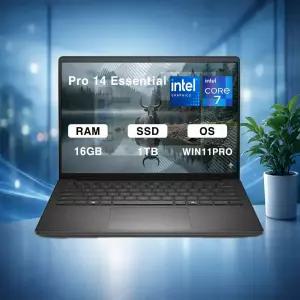 DELL Pro 14 Essential PV14250-UB02KR WIN11PRO DDR5-16GB SSD1TB 인텔 코어 7-150U (DC)
