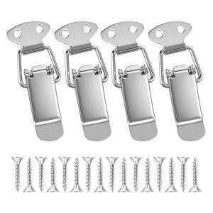블링킹덤 4 PCS 스테인리스 스틸 스프링 장착 토글 래치 나사, 소형 캐치 클램프 클립 공구함 케이스 서랍 캐비닛 잠금 장치(73mm)