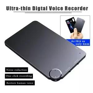 64GB 초박형 카드 음성 녹음기 디지털 전문 사운드 활성화 딕 터폰 소음 감소 MP3 데이터 케이블 포함