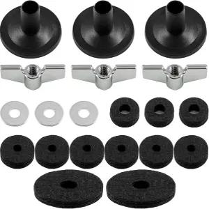 지오제르미 21Pcs 심벌 교체 액세서리 부품에는 펠트 슬리브 와셔 윙 너트 하이햇 클러치 컵이 포함됩니다