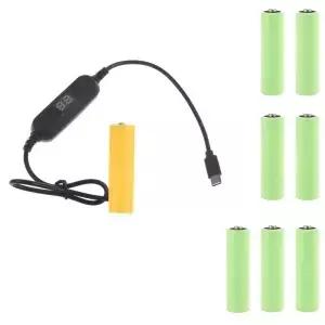 LED 조명 용 C 타입 AA 배터리 제거 라인 더미 전원 케이블 교체 1.5V12V LR6 18 개