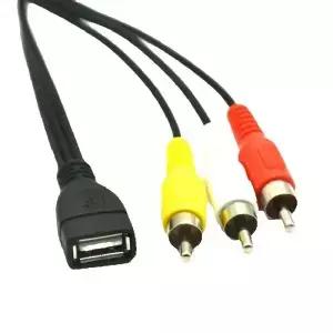 USB 여성 3RCA 블루투스 어댑터 1.5M 3 포노 케이블 리드 Pc Tv Aux O 비디오 20cm 1.5m