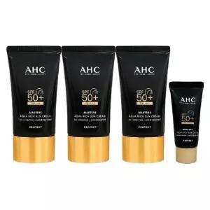 AHC 대용량 마스터즈 아쿠아 리치 선크림 60ml 3개+10ml 1개