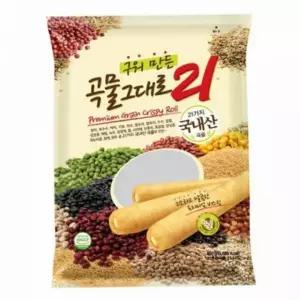 온가족 곡물 구운 간식 크리스피롤 과자 어린이