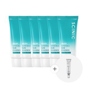싸이닉 엔조이 슈퍼 마일드 수분 선에센스 50ml / 저자극 선크림 차단제 6개_ 히알스피큘 30ml 증정