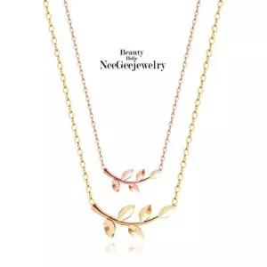 [니지쥬얼리] 14K GOLD 월계수 목걸이