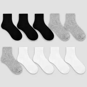 국내제작 10켤레 특별가 데일리 남자 여자 학생 단목 무지 면양말
