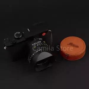 렌즈 용 수동 가죽 렌즈 캡 leica Q typ116 leica QP Q2 카메라 액세서리 용 방수 보호 카메라 커버