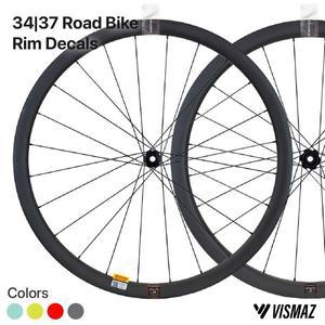 VISMAZ 자전거 림 밸브 스티커 34/37mm 비닐 데칼 방수 UV 방지 휠 그래픽 맞춤형