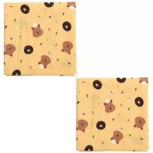 데일리라이크 예쁜 아기 유아 손수건 Baking bear 2P