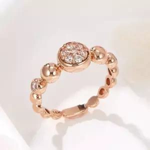 [비앤비골드] 18K 캔디 큐빅볼 그라데이션 볼볼반지 SRS42192