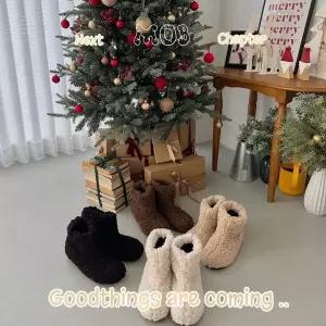 [오르토]블린 폭닥 뽀글이 부츠 4 color 퍼신발 페이크퍼 스트링신발 여친룩