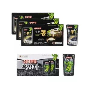 삼육식품 블랙푸드 세트 검은콩과 칼슘 60팩 + 흑임자 20팩 (총 80팩)