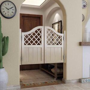 우드 스윙도어 주방 가림막 원목 레스토랑 높이 분리 양문형 가림문 월넛