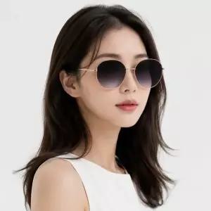 바넬 선글라스 VN2501CS 095 라운드 메탈 패션 골드그레이 아시안핏 자외선차단