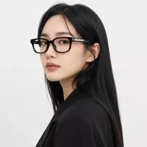생로랑 안경테 SL 723J 001 스퀘어 뿔테 아시안핏 안경