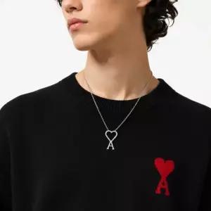 아미 AMI UKR907 369 905 드 꾀흐 하트 로고 후크 키링